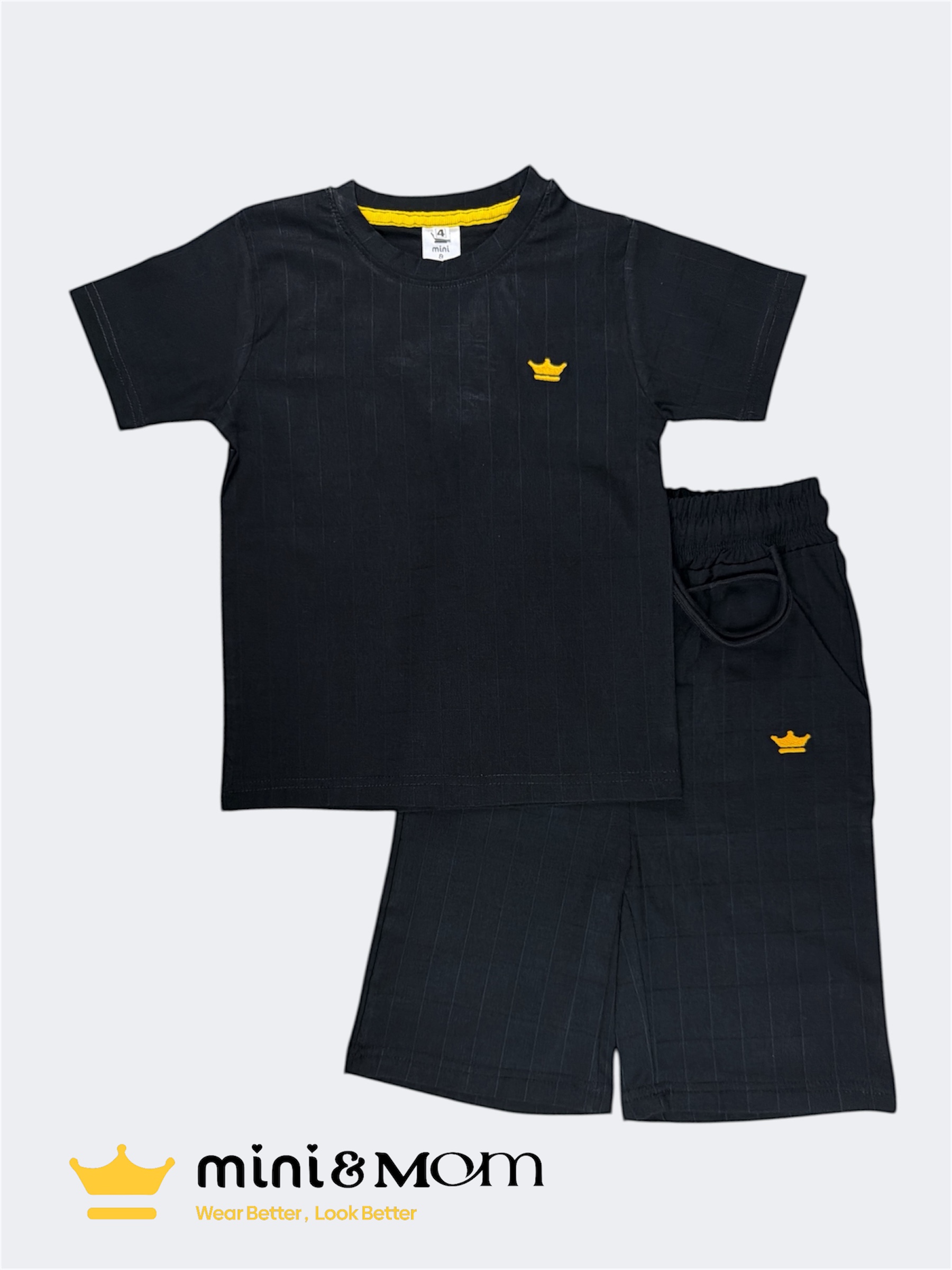 Mini & Mom Kids Tracksuit (1–5 Years) – Soft cotton natural textured Fabric Comfortable Outfit