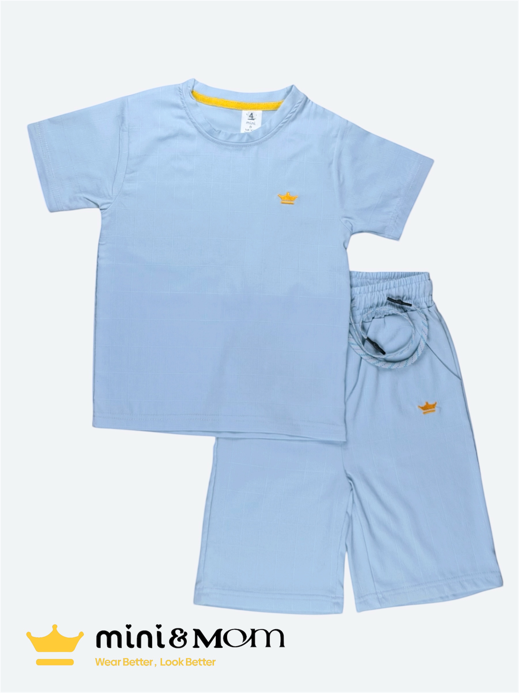 Mini & Mom Kids Tracksuit (1–5 Years) – Soft cotton natural textured Fabric Comfortable Outfit